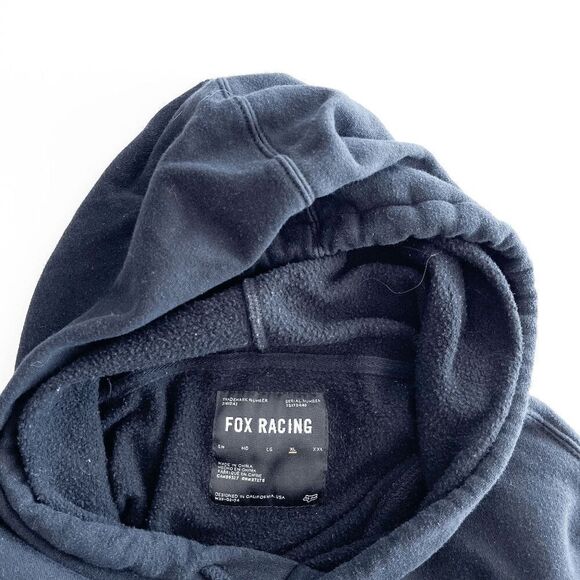 Fox Racing Men's Logo Print Drawstring Pullover Hoodie Black Size XL - Picture 3 of 8